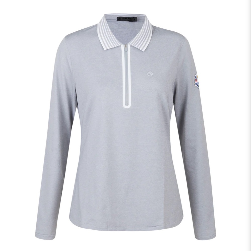 NWT G/FORE Women’s Gray Featherweight Half Zip Long Sleeve Pullover Jack…